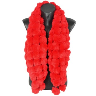 Echarpe fausse fourrure bleue