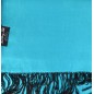 Etole en soie turquoise et noire