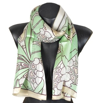 Echarpe soie Mucha – Le Laurier