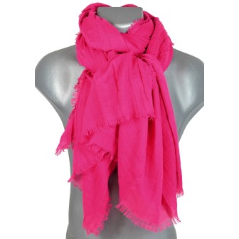 Grand cheche rose fuchsia