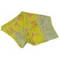 Foulard en soie jaune à fleurs fabriqué en France