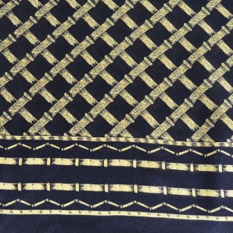Foulard en soie homme noir et or
