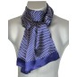Foulard homme en soie bleu pois blancs