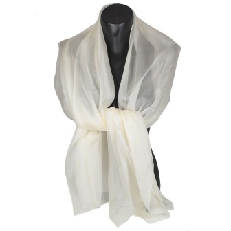 Etole cérémonie en soie écrue fabriquée en France