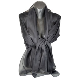 Etole cérémonie en soie noire fabriquée en France