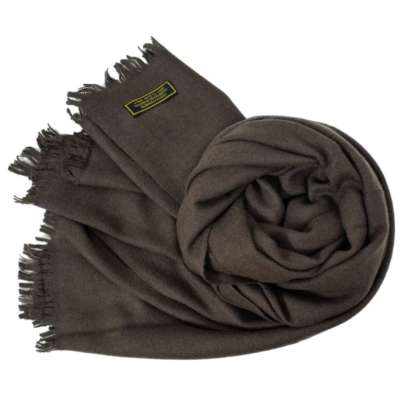 Etole 67cm en 100% cachemire marron