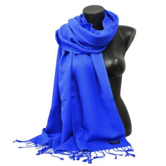 Etole soie et cachemire NZO SBARBERI bleu roi