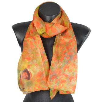 Echarpe soie Monet – Coquelicots