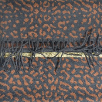 Echarpe Zebra marron made in France