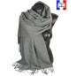 Châle en laine Iris gris made in France Châle en laine Iris gris made in France