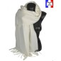 Châle en laine Iris écru made in France