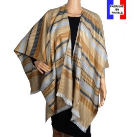 Poncho Velour beige made in France