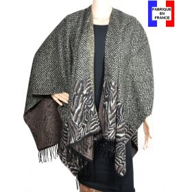 Poncho uni Hybride gris made in France