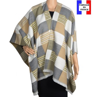 Poncho Luxury gris made in France