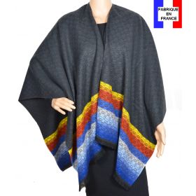 Poncho Horizon noir made in France