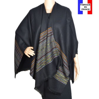 Poncho Luminescent noir made in France