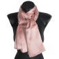 Echarpe en soie rose poudré