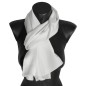 Echarpe en satin de soie blanche