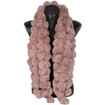 Echarpe fausse fourrure rose