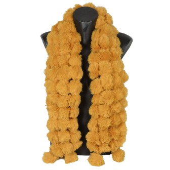 Echarpe fausse fourrure moutarde