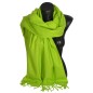 Echarpe très douce cachemire-laine vert anis