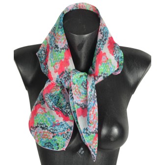 Carré de soie Coquillage rouge fabriqué en France