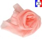 Foulard mousseline soie rose poudré fabriqué en France