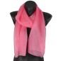 Foulard mousseline soie rose bonbon fabriqué en France