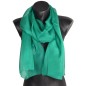 Foulard mousseline soie émeraude fabriqué en France