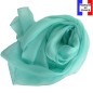 Foulard mousseline soie aqua fabriqué en France Foulard mousseline soie aqua fabriqué en France