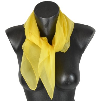 Carré mousseline jaune fabriqué en France