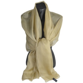 Etole cérémonie en soie beige fabriquée en France