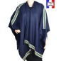 Poncho Couture bleu made in France