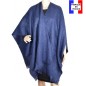 Poncho mohair bleu fabriqué en France