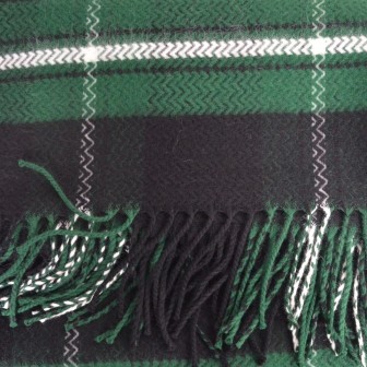 Châle écossais noir et vert