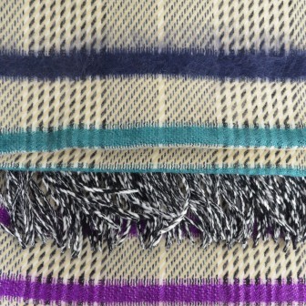 Châle mohair violet-bleu