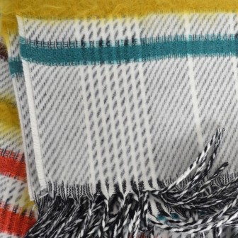 Châle mohair jaune-orange