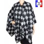Poncho angora noir-blanc made in France