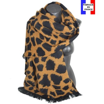 Châle Alligator orange made in France