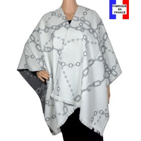 Poncho Alliance blanc made in France