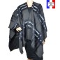 Poncho Ecossais gris noir made in France