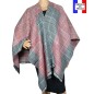 Poncho tartan rouge made in France