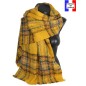 Châle mohair écossais jaune fabriqué en France