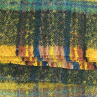 Châle mohair écossais vert fabriqué en France