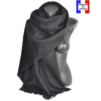 Châle mohair noir fabriqué en France