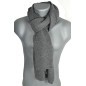 Echarpe maille viscose et cachemire gris