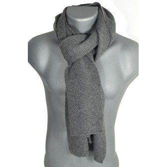 Echarpe maille viscose et cachemire gris