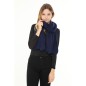 Echarpe maille viscose et cachemire marine