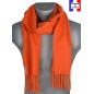 Echarpe unie en laine orange