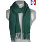 Echarpe unie en laine vert pin